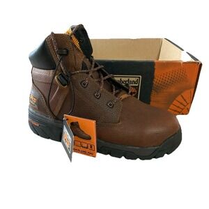Timberland Pro Titan Alloy Safety Toe Work Boots Mens Sz 8 M New Brown 6" EH